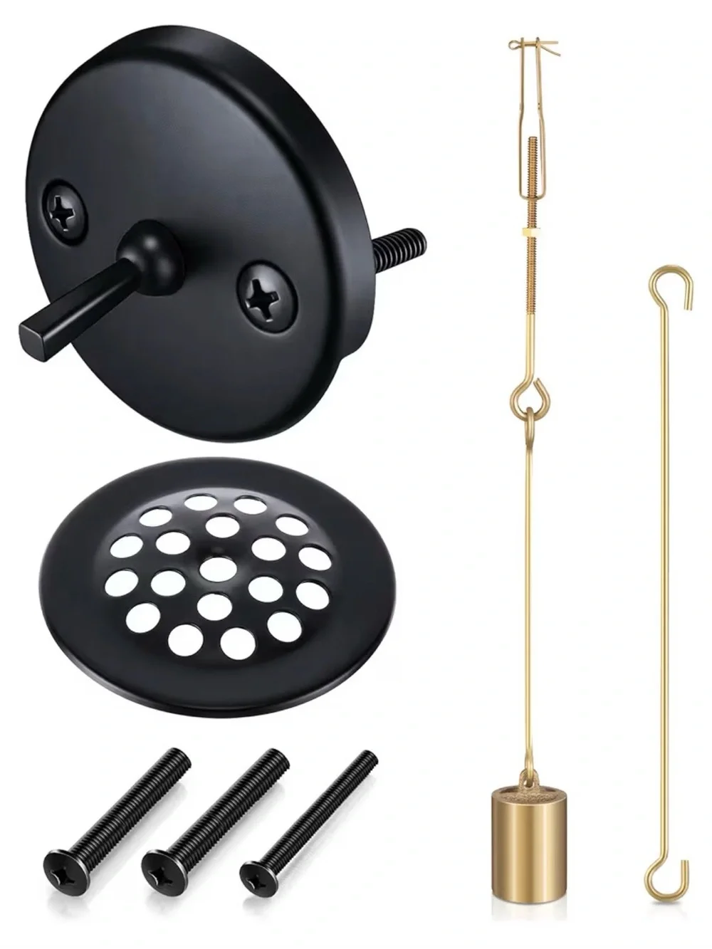 Matte Black bath drain Kit Bathroom Hardware